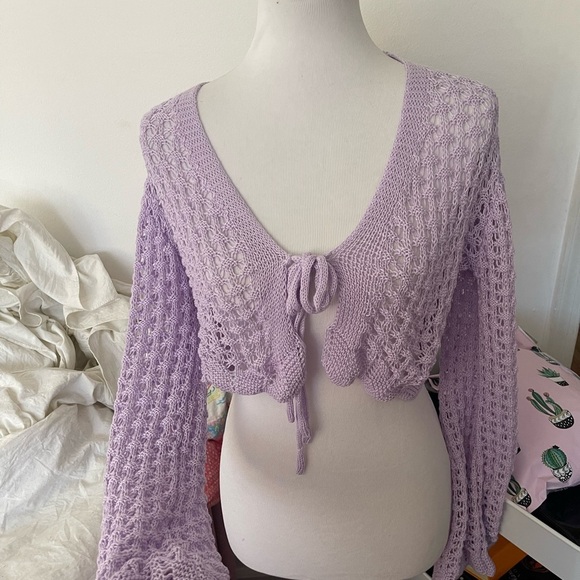 SHEIN purple knit cardigan - Picture 3 of 5